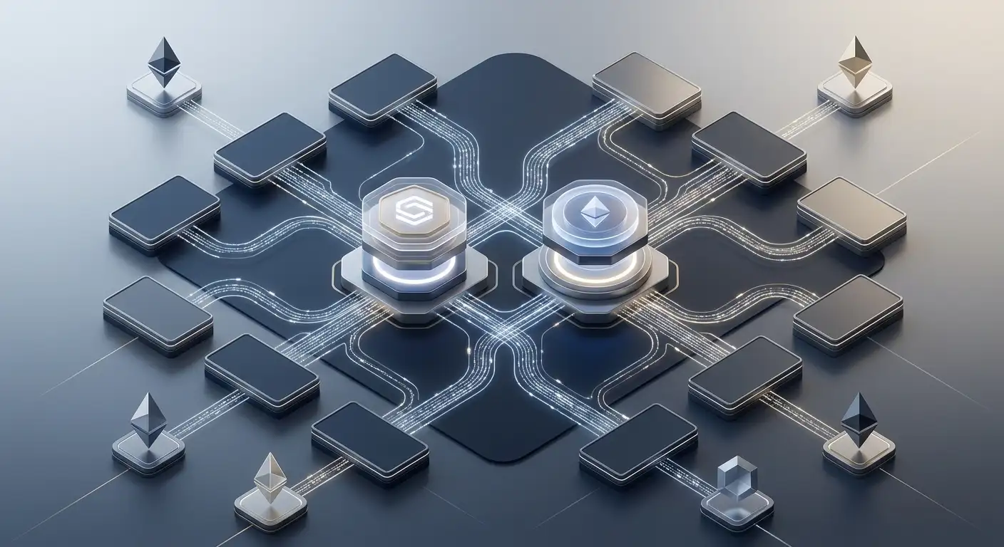 Criptoativos conectados a diferentes redes blockchain